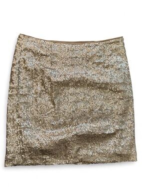 Cache Gold Sequin Mini Skirt